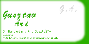 gusztav ari business card